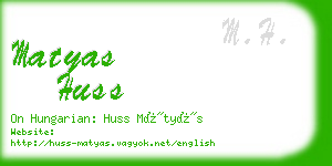 matyas huss business card